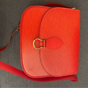 AUTHENTIC Louis Vuitton Epi Saint Cloud GM red